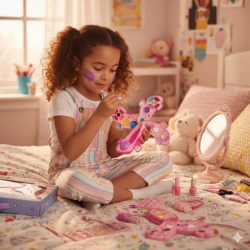 Set De Maquillage Pour Fille en Forme de Chaussure ZR-11D - Image 3