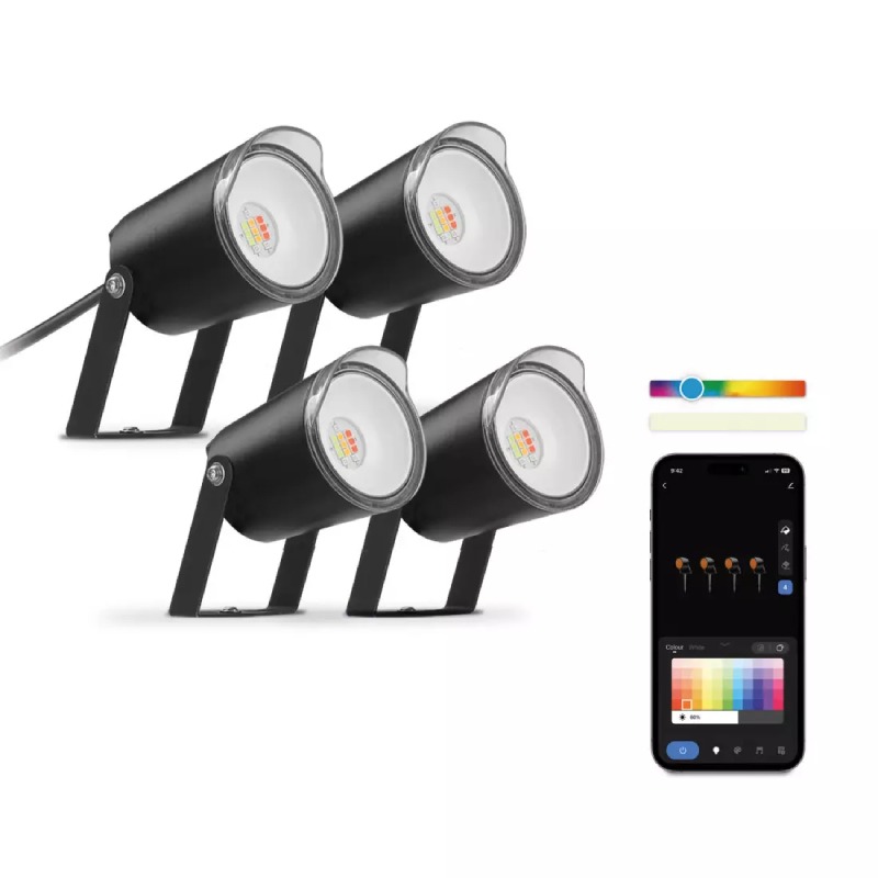 Ksix BXOUTL1 éclairage extérieur Éclairage de spot extérieur 18 W, Photo boutique MyTek chez MyTek
