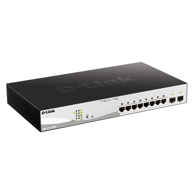 Switch Smart D-Link DGS-1210-10MP 8 gigabit POE + 2SFP ports - Image 2