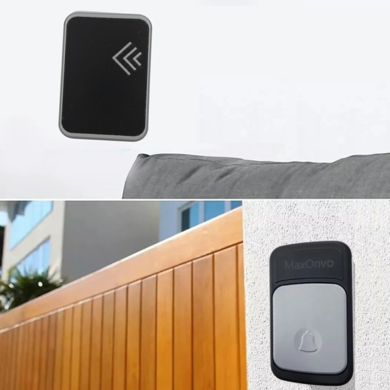 Sonnette MAXONVO Sans Fil Doorbell technologie RF - Noir - Image 3