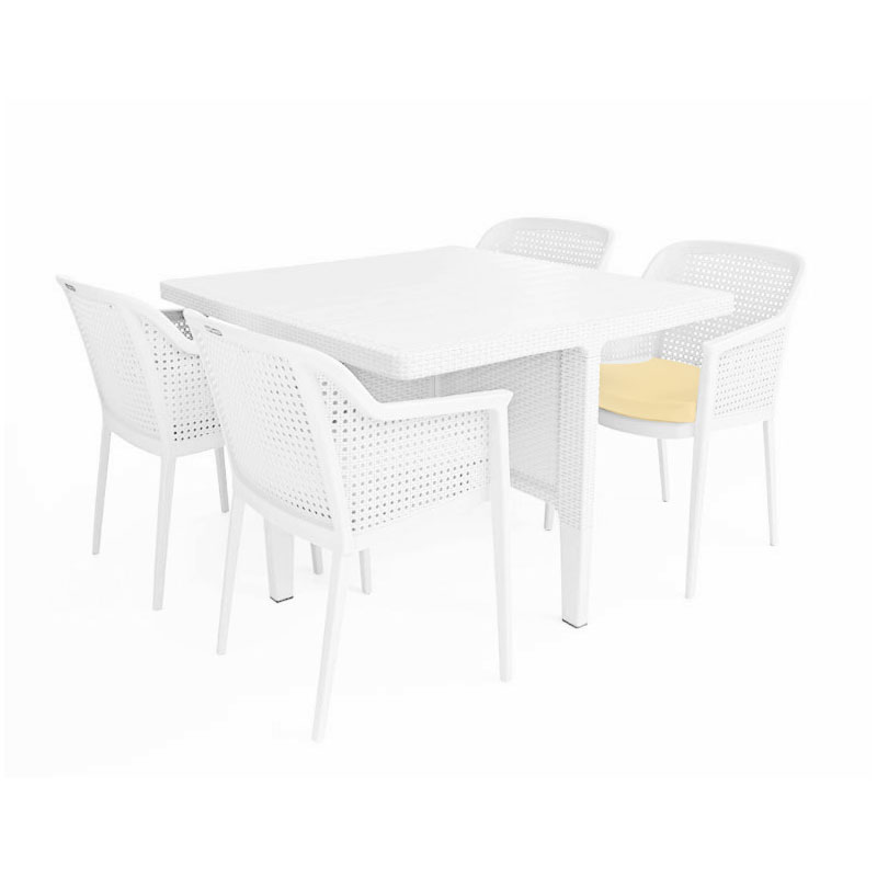 Salon Jardin SOTUFAB Majestic 4 Places - Blanc
