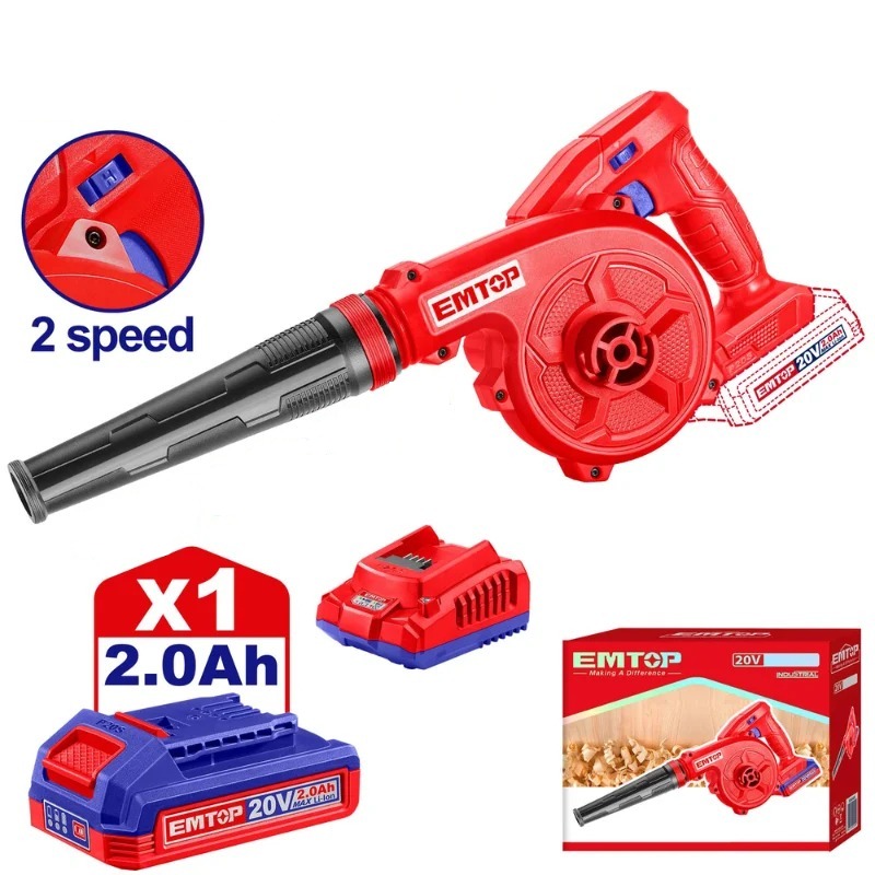Souffleur Electrique Sans Fil Emtop ELAB20058 20V Rouge, Photo boutique MyTek chez MyTek
