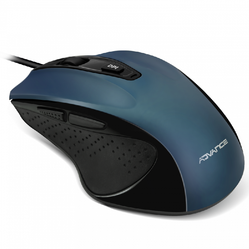 Souris Filaire ADVANCE Shape 6D USB - Bleu