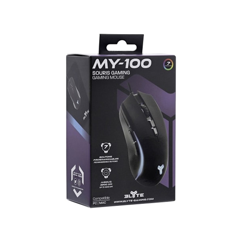 Souris Filaire Gamer ELYTE MY-100 RGB – Noir - Image 4