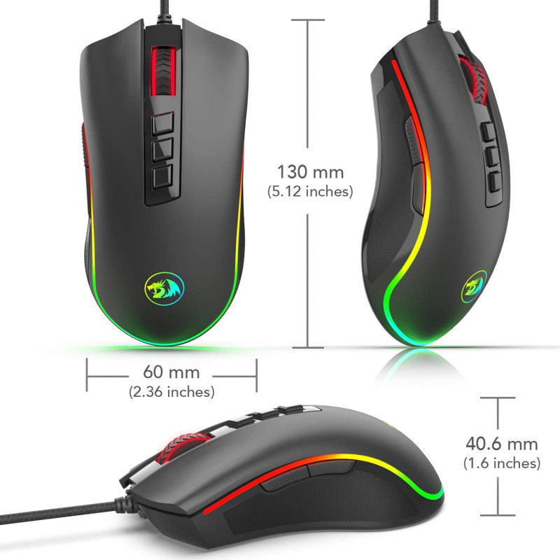 Souris Filaire Gamer REDRAGON COBRA FPS M711 - Noir - Image 2