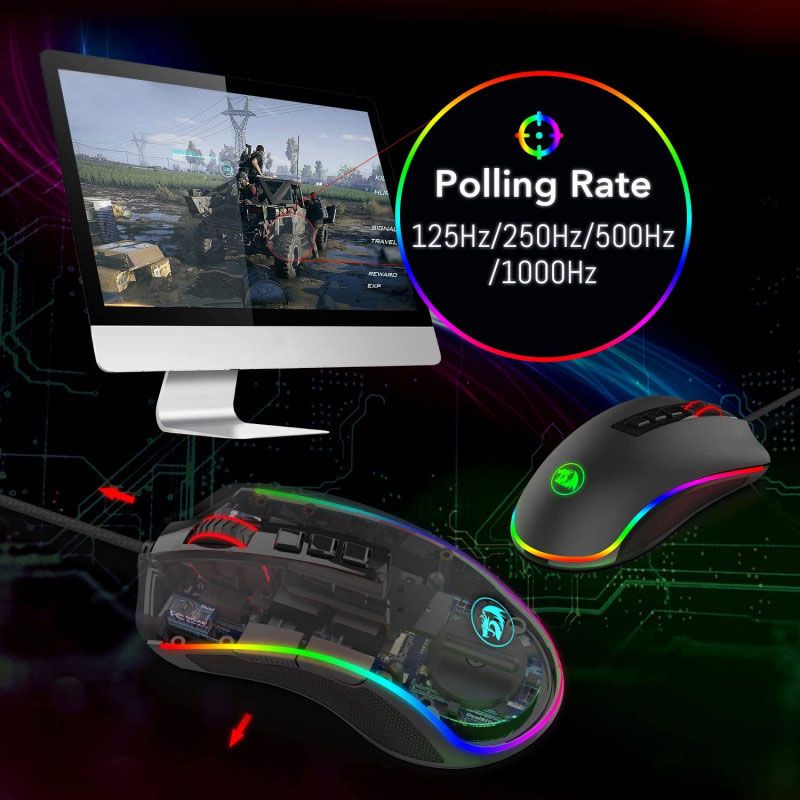 Souris Filaire Gamer REDRAGON COBRA FPS M711 - Noir - Image 4