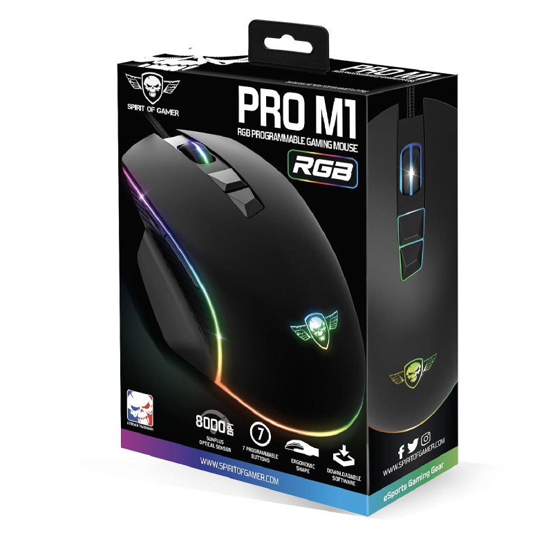 Souris Filaire Gamer SPIRIT OF GAMER PRO-M1 RGB - Noir - Image 4