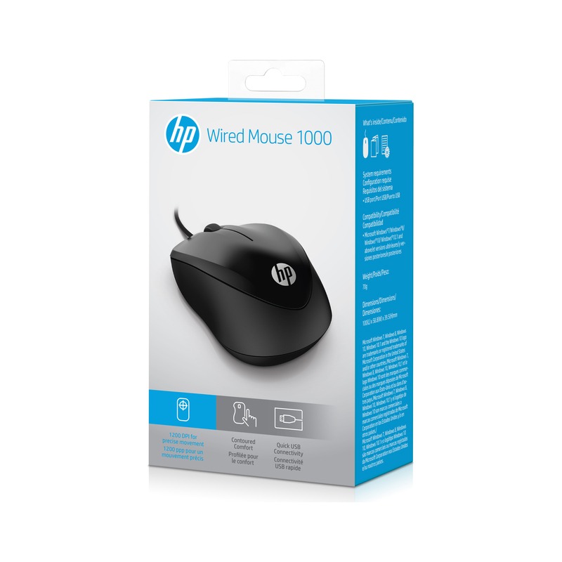 Souris Filaire HP 1000 USB - Noir  - Image 6