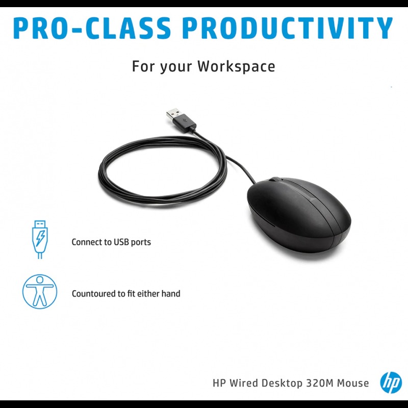 Souris Filaire HP 320M - Noir - Image 6