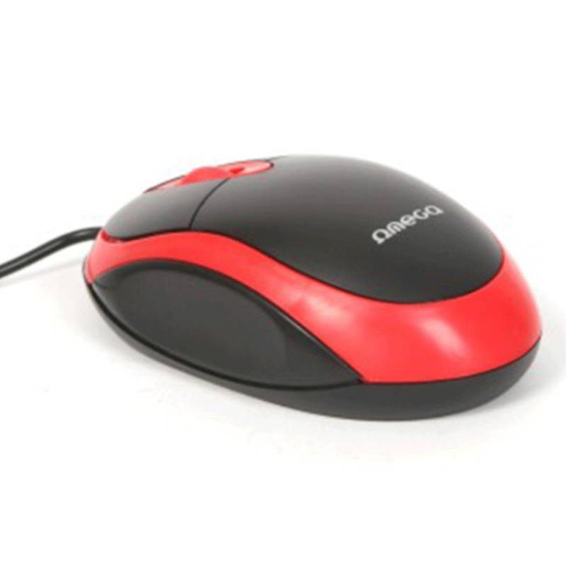 Souris filaire OMEGA OM-06V - Noir et rouge - Image 2