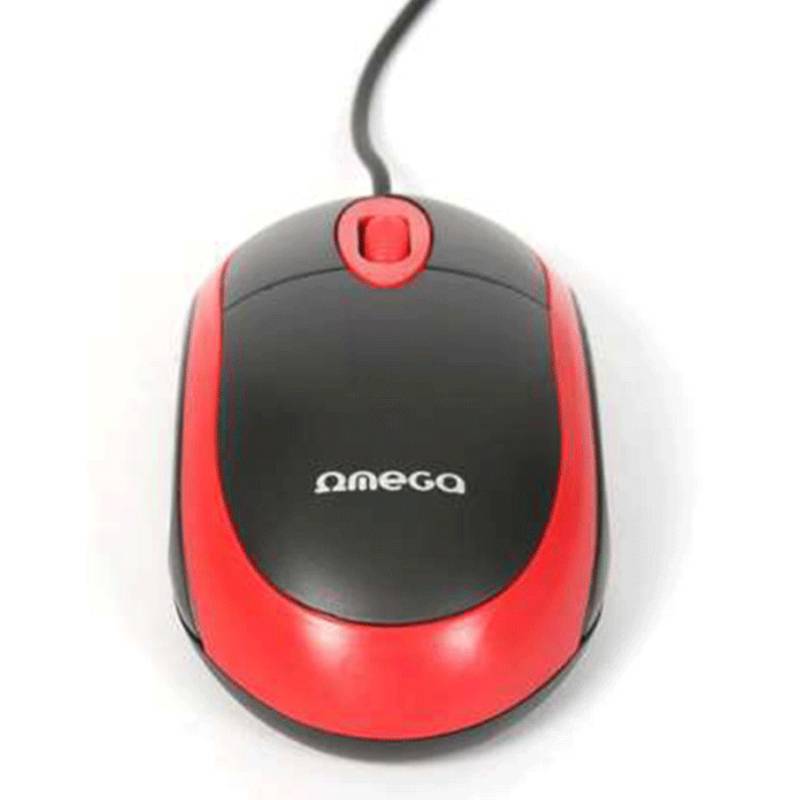 Souris filaire OMEGA OM-06V - Noir et rouge - Image 3