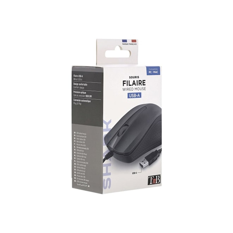 Souris Filaire TNB SHARK USB-A - Noir - Image 6