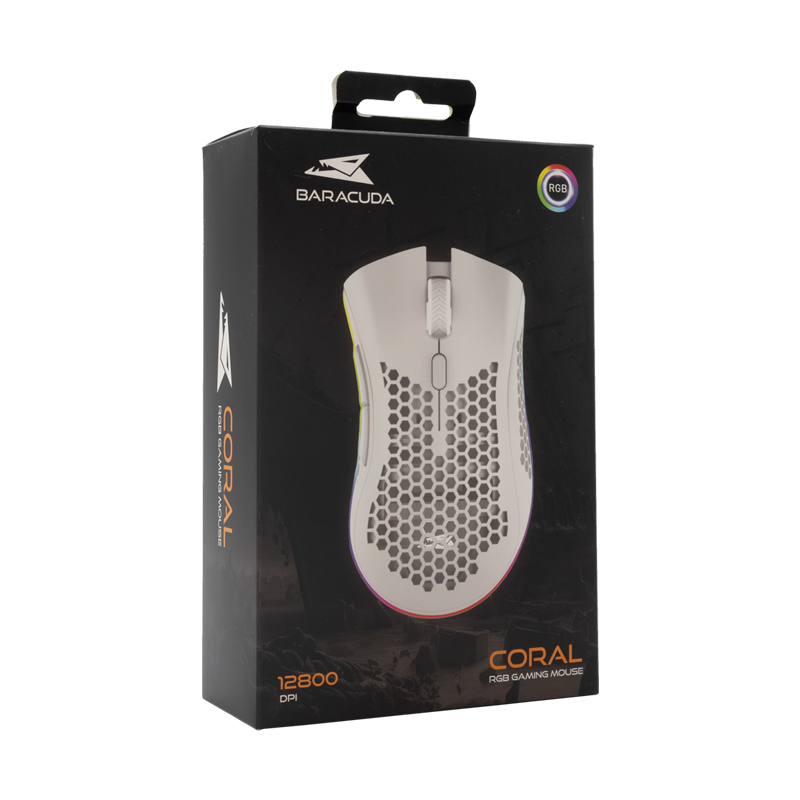 Souris Gamer Filaire BARACUDA CORAL BGM-032 - Blanc - Image 6