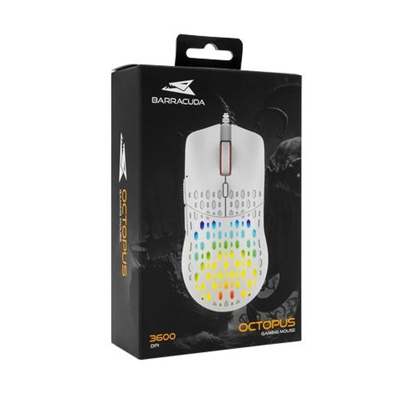 Souris Gamer Filaire BARACUDA OCTOPUS BGM-022 - Blanc - Image 4