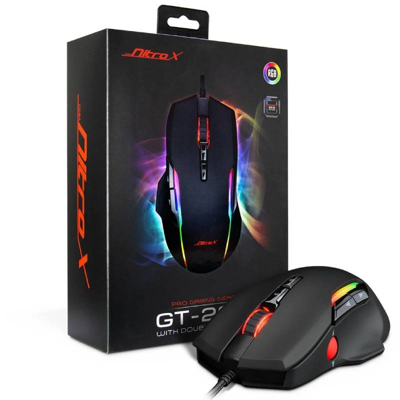 Souris Gamer Filaire NITROX Rétroéclairée GT-200 - Noir - Image 6