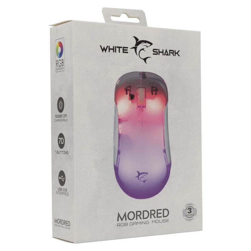Souris Gamer Filaire WHITE SHARK MORDRED GM-5017 - Blanc - Image 6