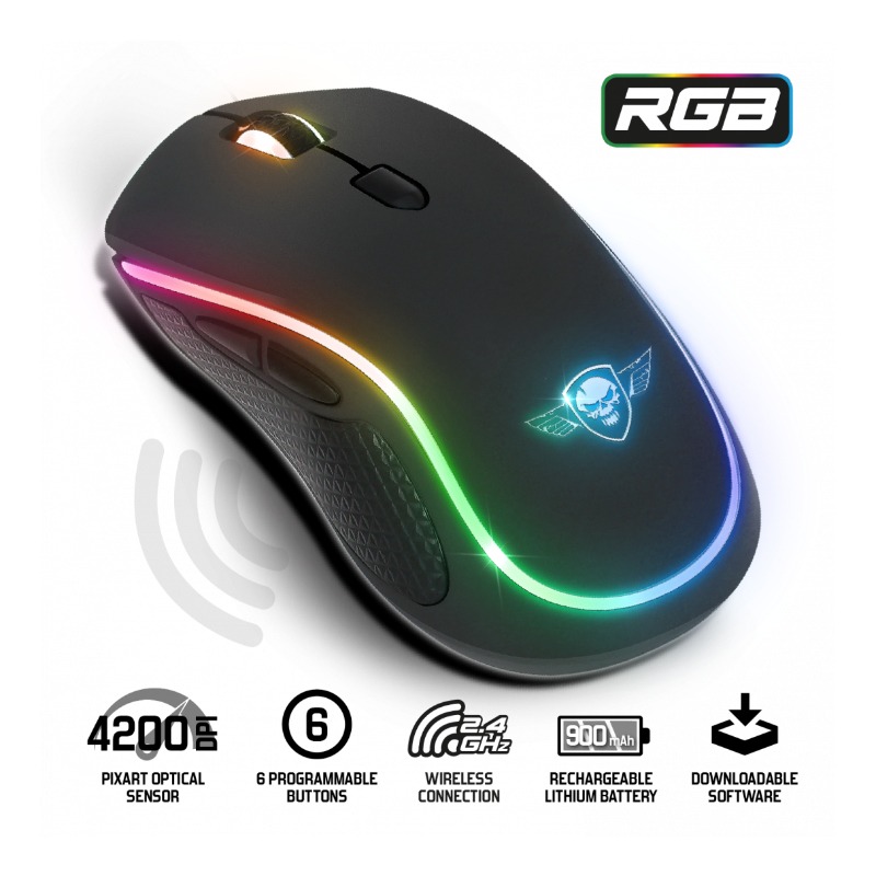 Souris Gamer Sans Fil SPIRIT OF GAMER PRO M9 RGB - Noir - Image 2