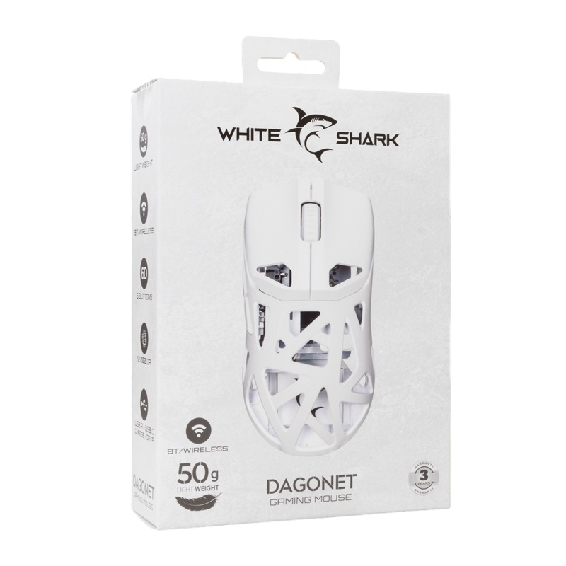 Souris Gamer Sans Fil WHITE SHARK DAGONET WGM-5019W - Blanc - Image 6