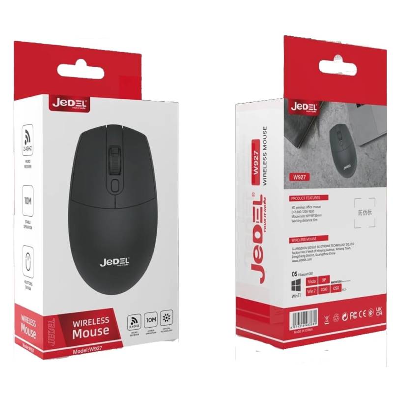 Souris JEDEL W927 Sans Fil Optique 4D - Noir - Image 3