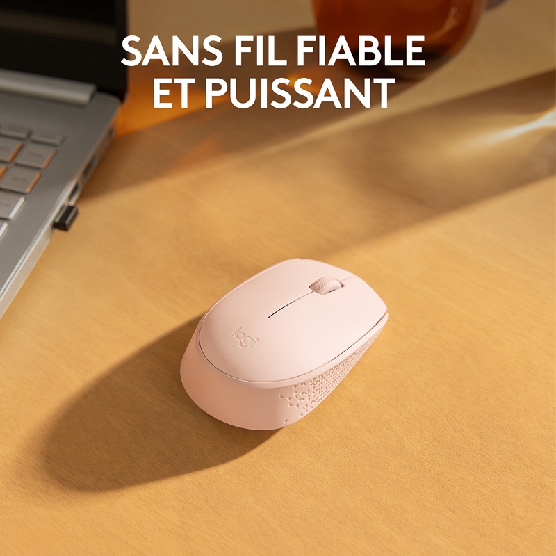 Souris Optique Sans Fil LOGITECH M171 - Rose - Image 3