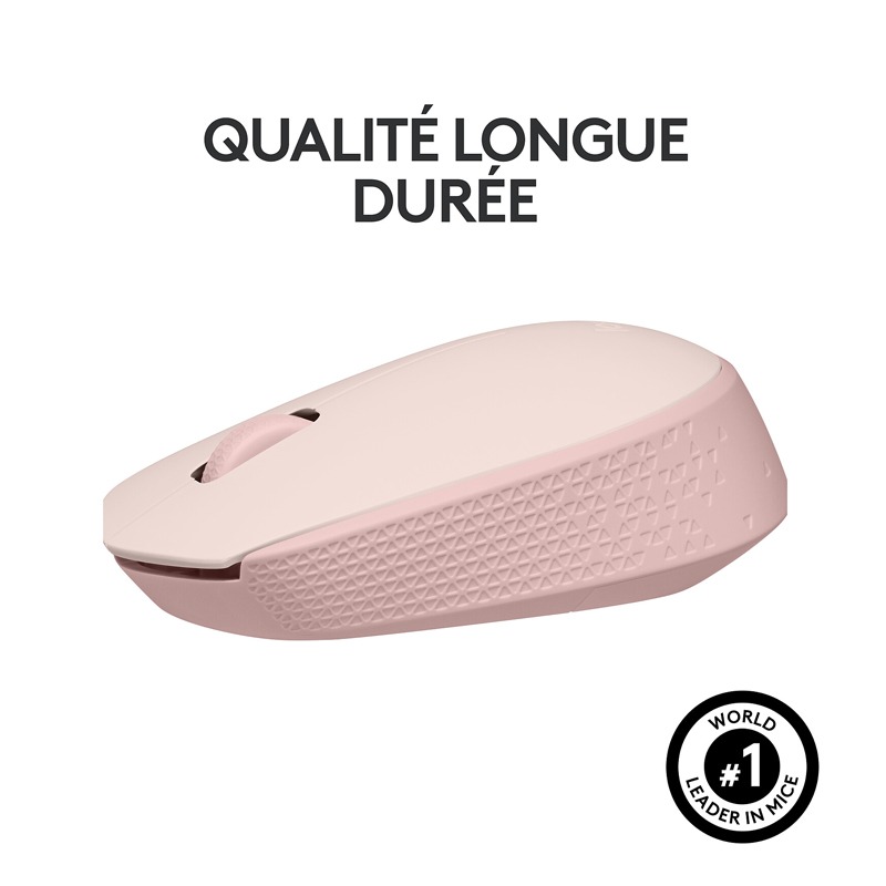 Souris Optique Sans Fil LOGITECH M171 - Rose - Image 2