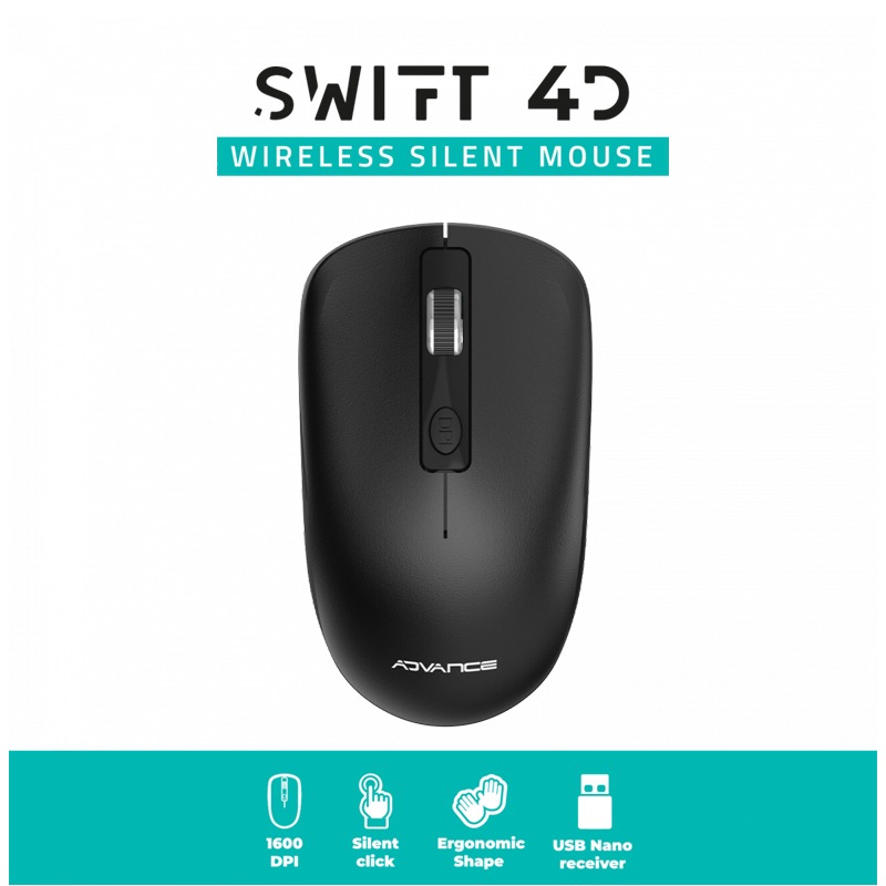 Souris Sans fil ADVANCE Slimfit - Noir  - Image 2