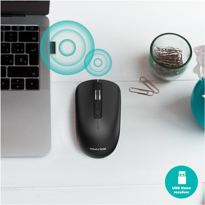 Souris Sans fil ADVANCE Slimfit - Noir  - Image 3