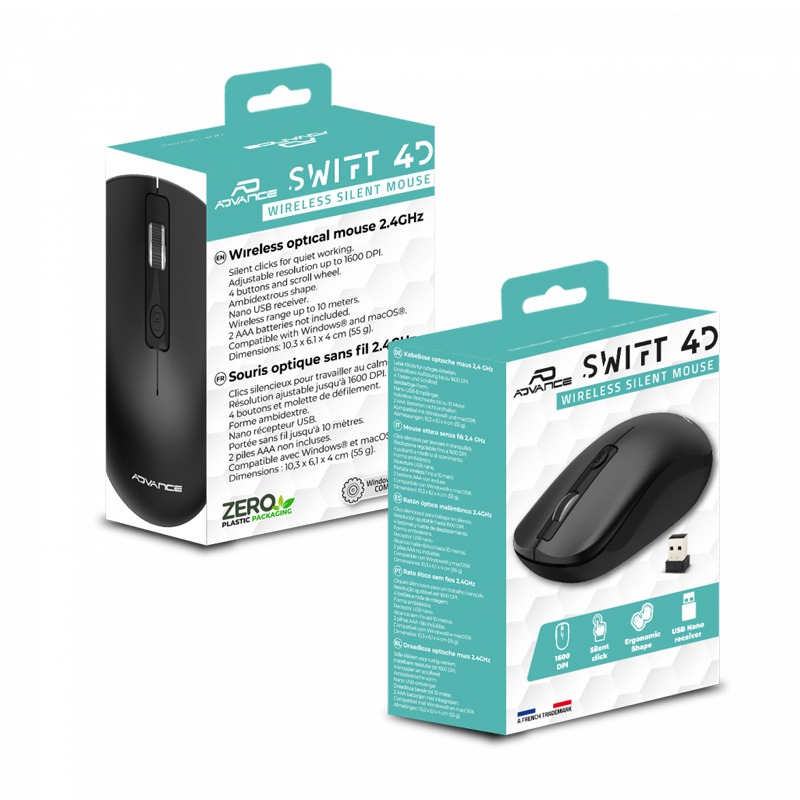 Souris Sans fil ADVANCE Slimfit - Noir  - Image 7