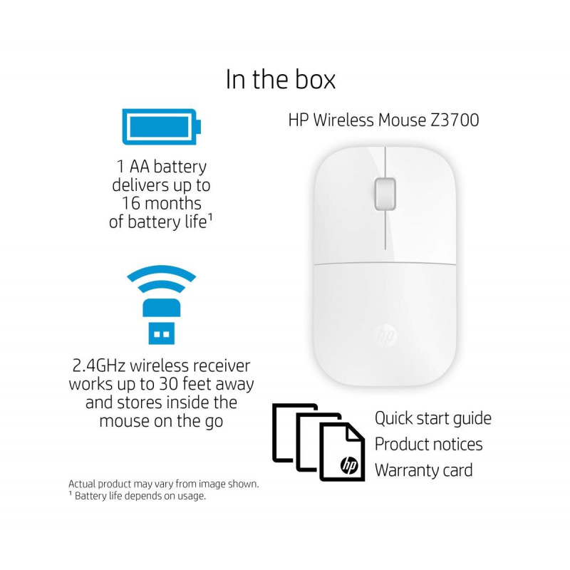 Souris sans fil HP Z3700 - Blanc - Image 6