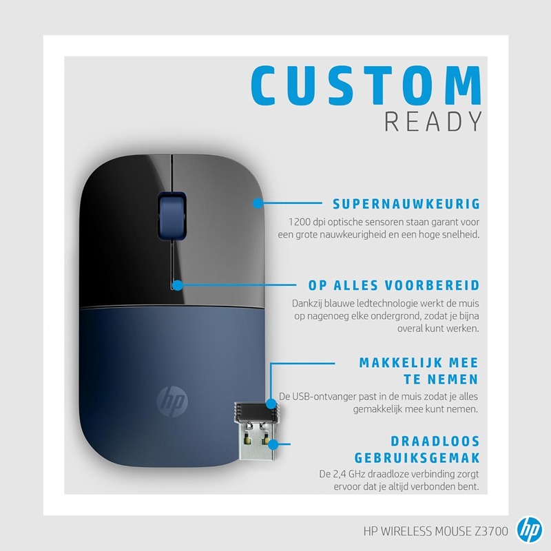 Souris sans fil HP Z3700 - Bleu  - Image 5