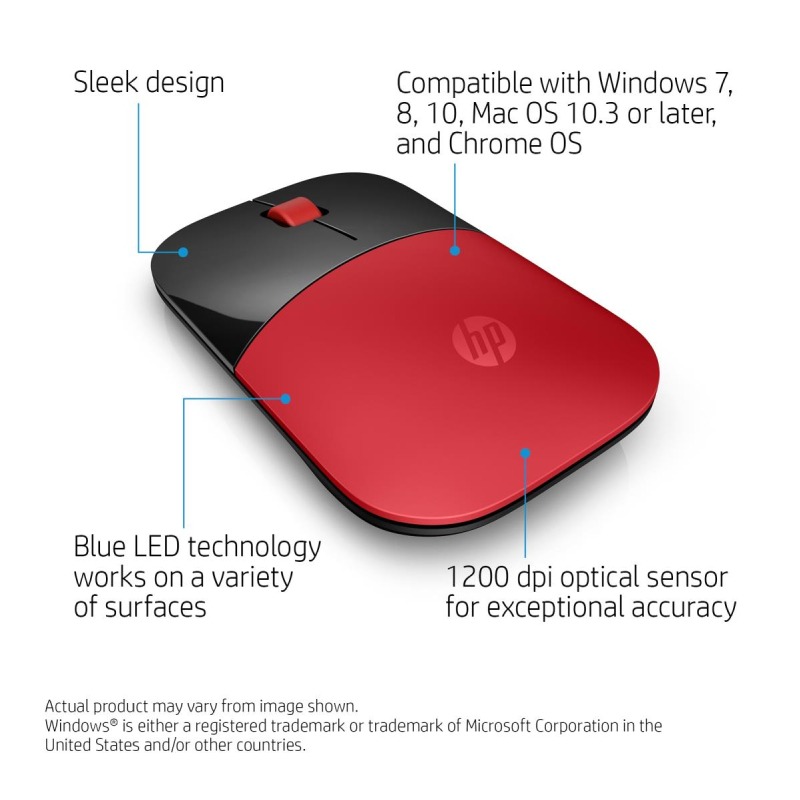 Souris sans fil HP Z3700 - Rouge - Image 5