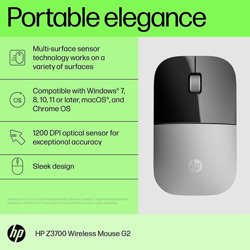Souris sans fil HP Z3700 - Silver ( X7Q44AA) - Image 6