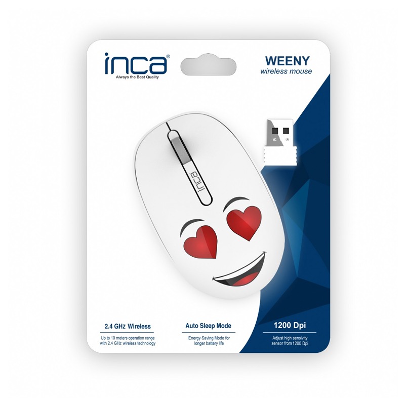 Souris Sans Fil INCA IWM-245RB Avec Design - Blanc - Image 6