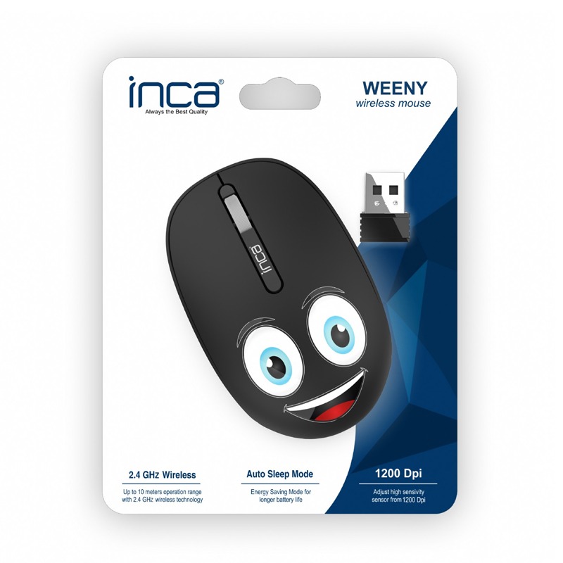 Souris Sans Fil INCA IWM-245RS Avec Design - Noir - Image 7