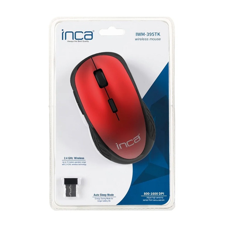 Souris Sans Fil INCA IWM-395TK - Noir&Rouge - Image 6