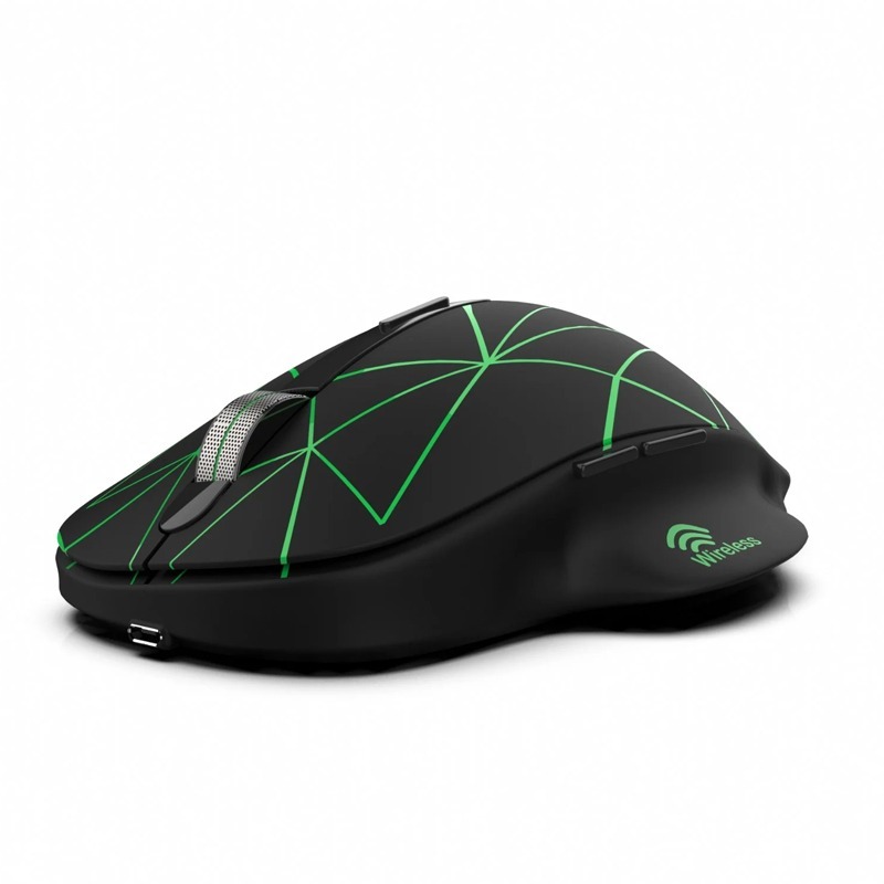 Souris Sans Fil INCA IWM-551 Rechargeable RGB  - Noir&Vert - Image 4