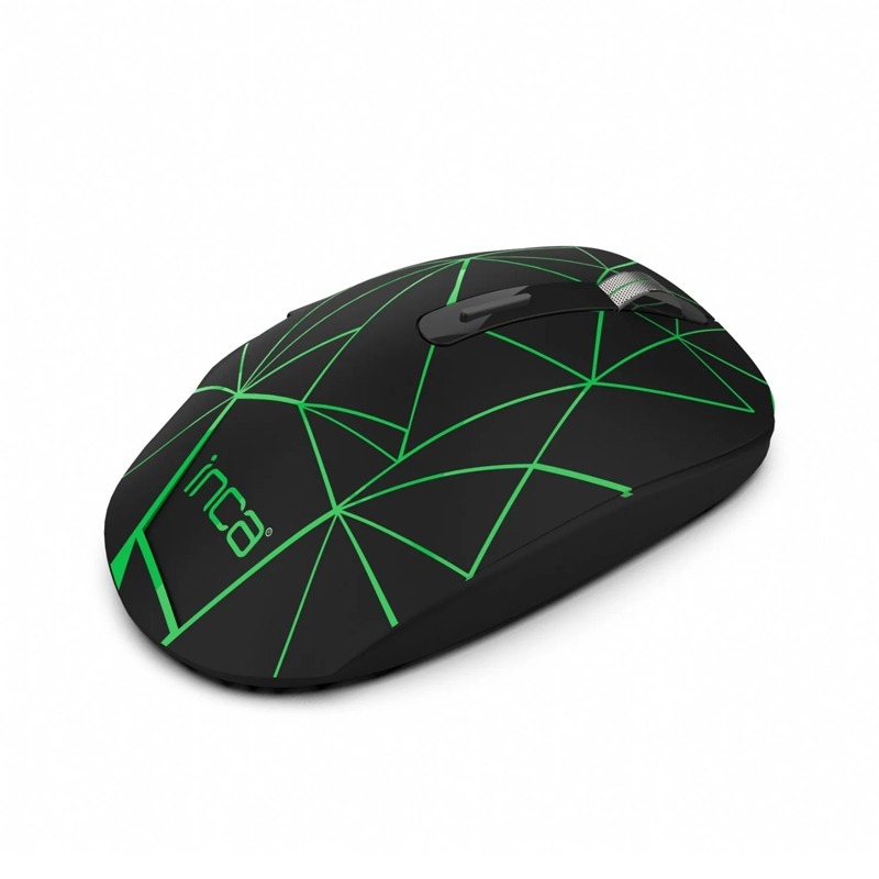 Souris Sans Fil INCA IWM-551 Rechargeable RGB  - Noir&Vert - Image 2