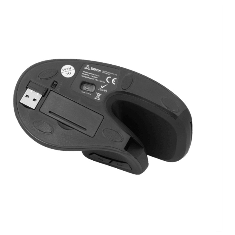 Souris Sans Fil Optique SBOX VM-838 Verticale - Noir - Image 4