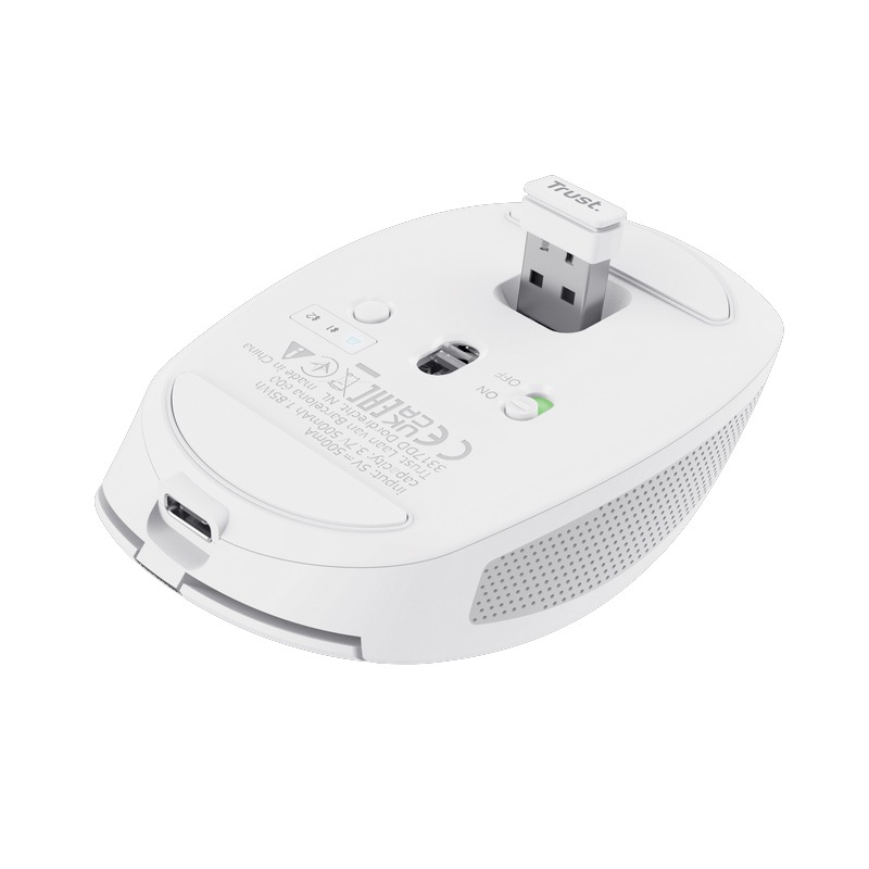 Souris Sans Fil TRUST Ozaa Multi-Appareils - Blanc - Image 5