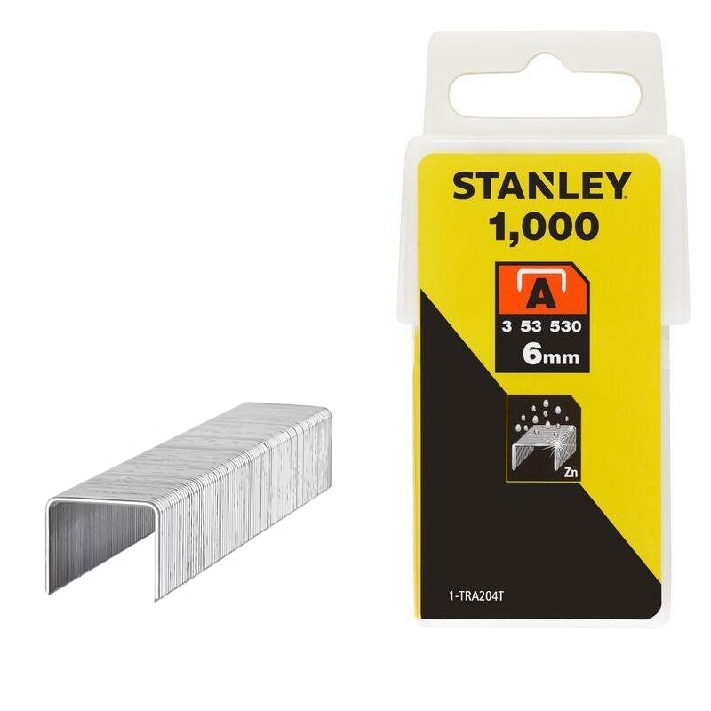 STANLLEY AGRAFE 6MM TYPE A  1-TRA204T
