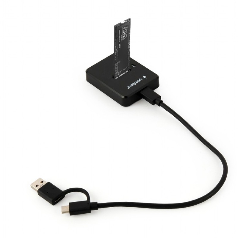 Station d'accueil GEMBIRD Pour disque SSD SATA et NVME M.2 - Noir