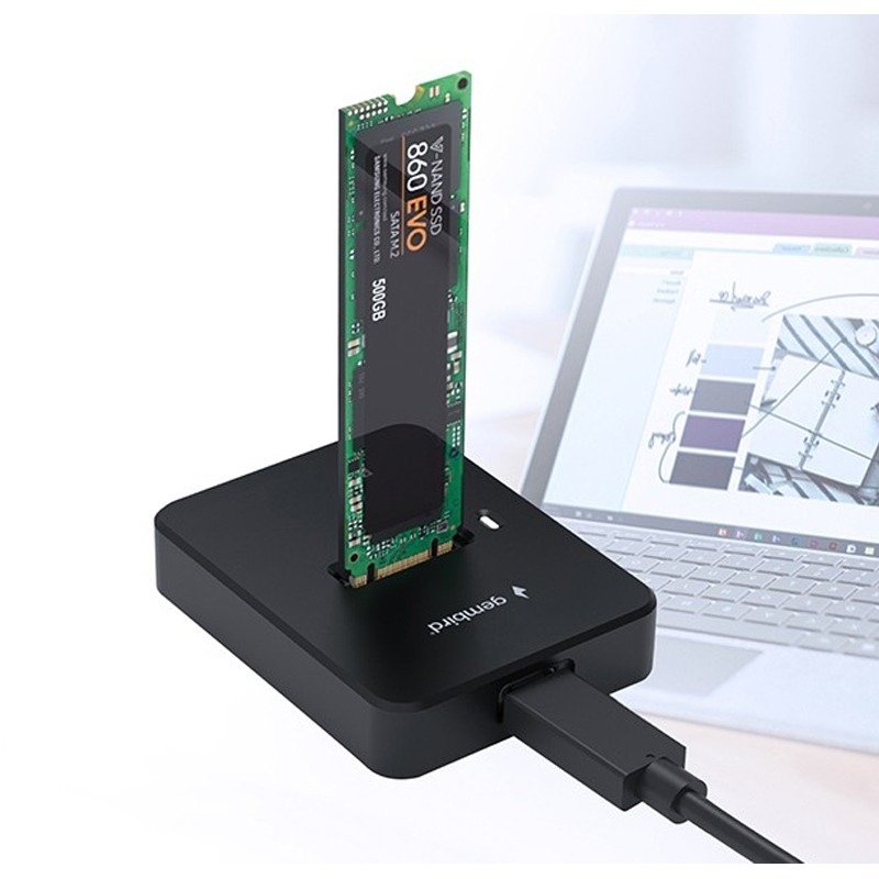 Station d'accueil GEMBIRD Pour disque SSD SATA et NVME M.2 - Noir - Image 3