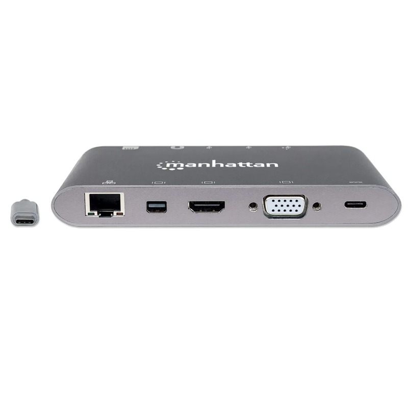 Station d'accueil MANHATTAN SP USB-C PD 7 en 1 - Gris - Image 3