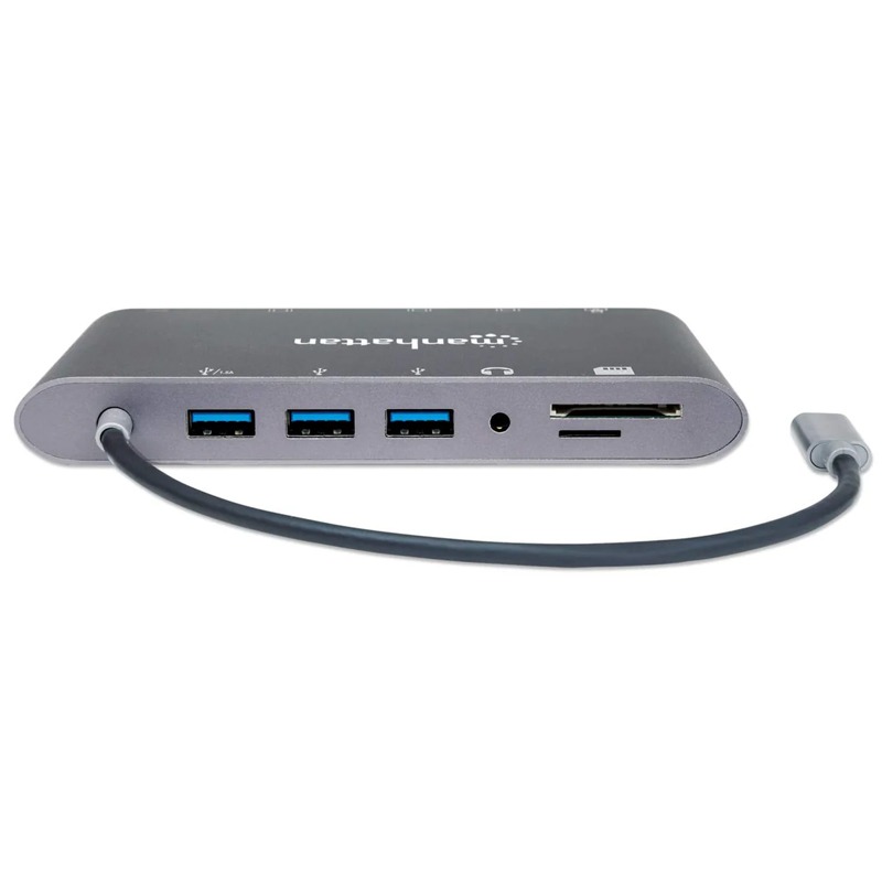Station d'accueil MANHATTAN SP USB-C PD 7 en 1 - Gris - Image 2