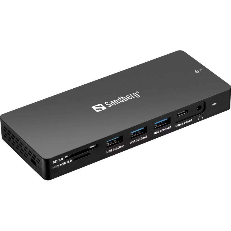 Station d'accueil Sandberg Pro USB Type-C 13 en 1 - Noir