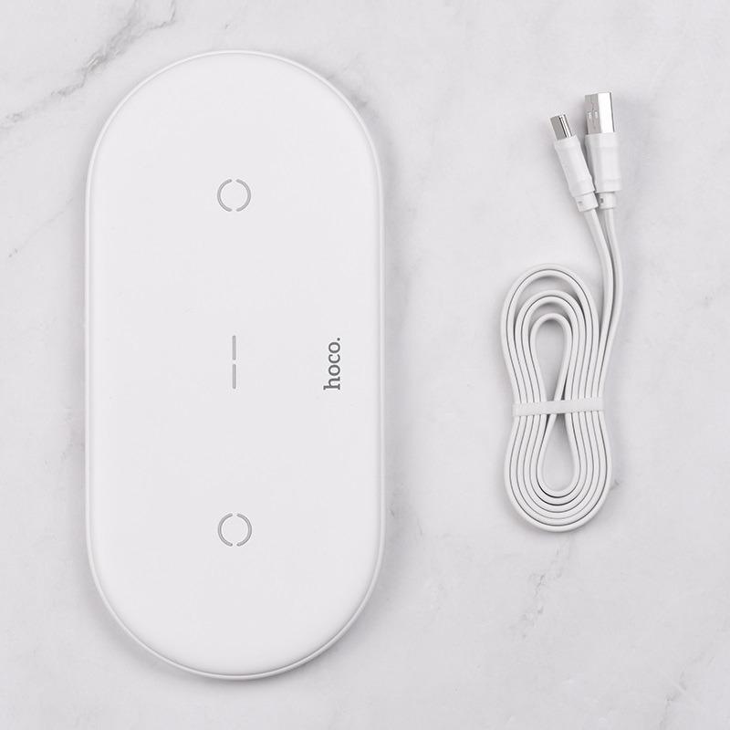 Station De Charge Sans Fil HOCO CW23 - Blanc - Image 2