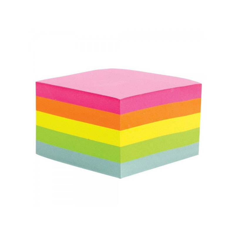 Stick Notes 76X76 Cube Brillant 400 Feuilles - Assortis