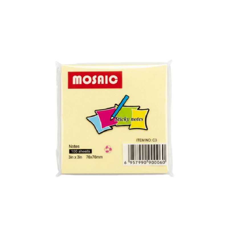 Stick Notes 76X76 Pastel 100 Feuille 5 Couleur - C3-PASTEL
