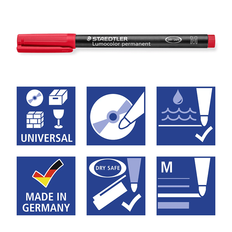Stylo STAEDTLER Lumocolor Permanent Universel M Bleu   - Image 5