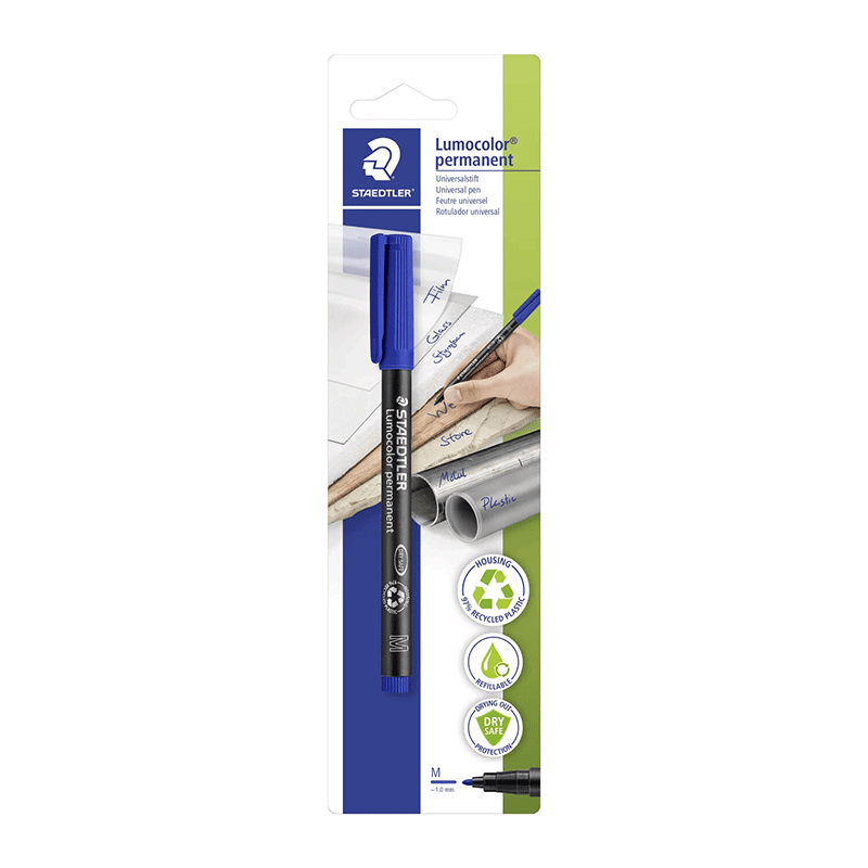 Stylo STAEDTLER Lumocolor Permanent Universel M Bleu  